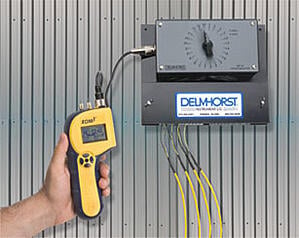 A Delmhorst moisture meter hooked into a KIL-MO-TROL in-kiln monitoring system.
