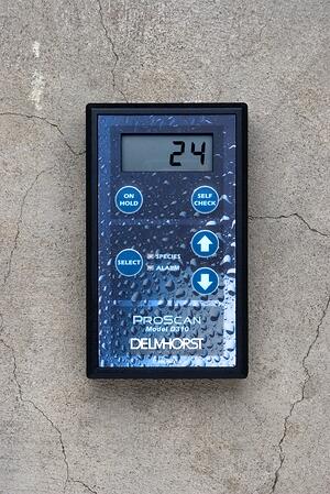 The ProScan is often used to check moisture near the surface of concrete, but deeper tests are often necessary.